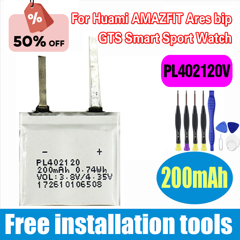Smartwatch New Watches - New PL402120V 200mAh Battery for Huami