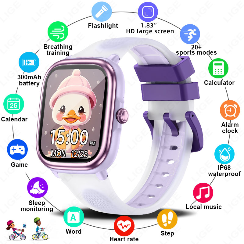 Smartwatch Watches Gift For Boys - LIGE 2026 New Children Learning Smart