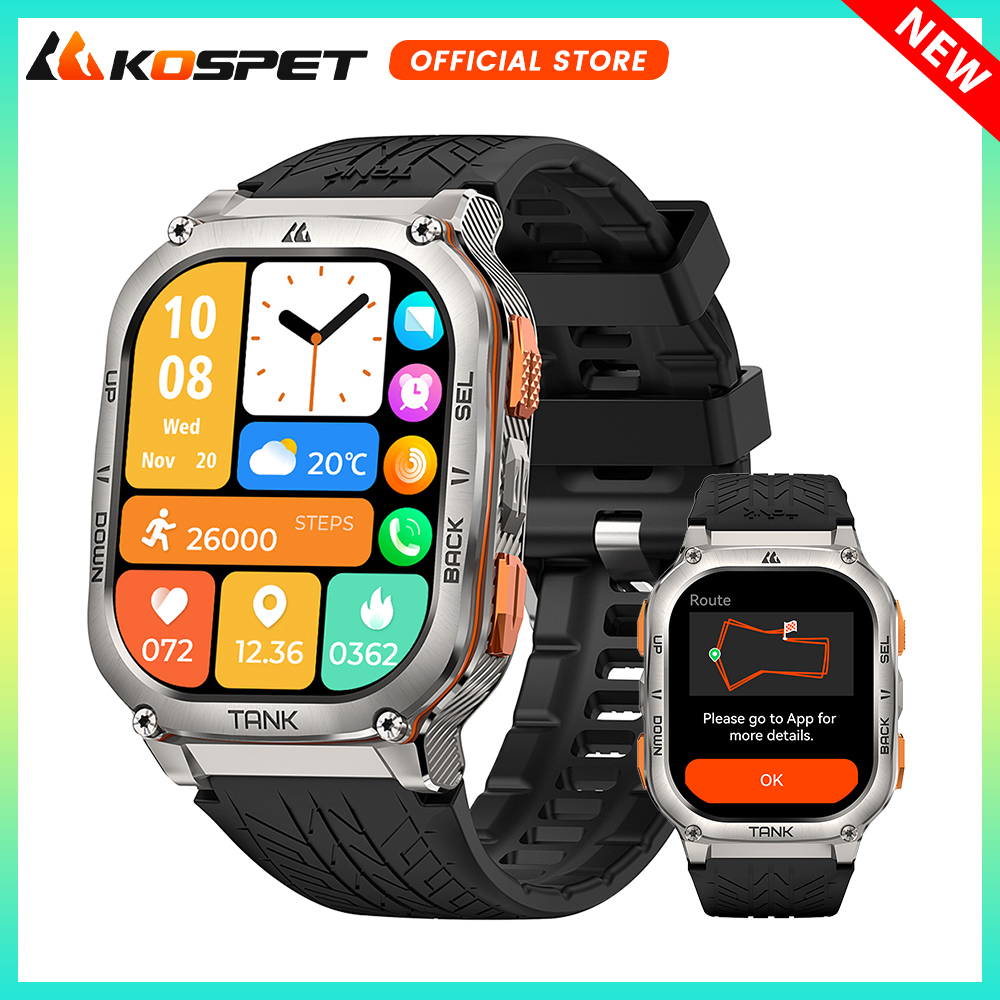 Altimeter Compass Watch - KOSPET TANK M3 Ultra GPS Smart