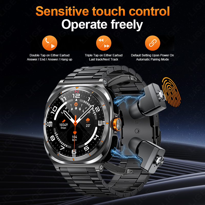 LIGE 2025 Watch Wireless Earph - Smartwatch Health Watches For Men review and price