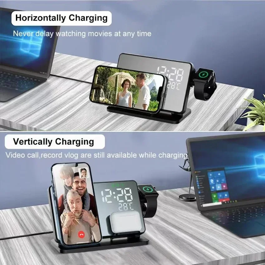 Wireless Charger Alarm Clock S - Smartwatch Watches Compatible With Iphone review and price