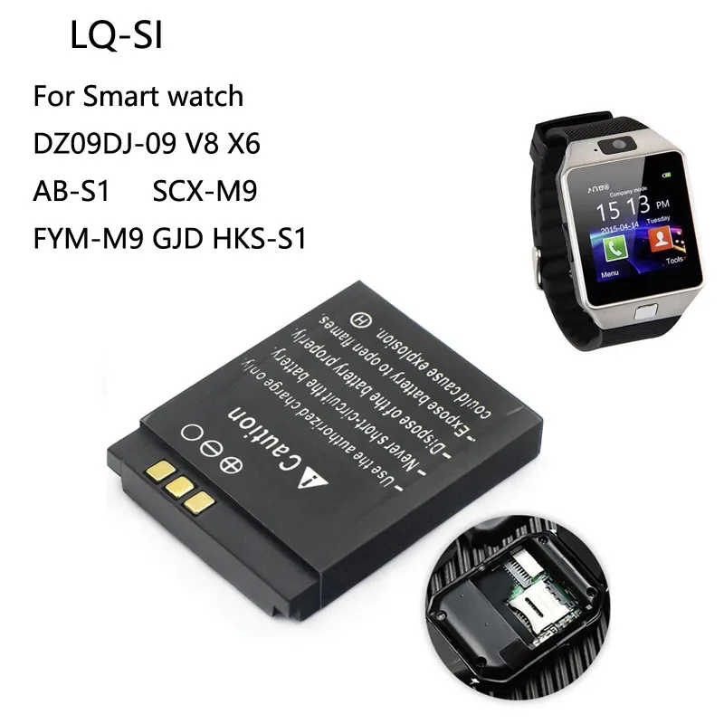 1-100PCS LQS1 3.7V 380mAh Smar - Watch V8 review and price