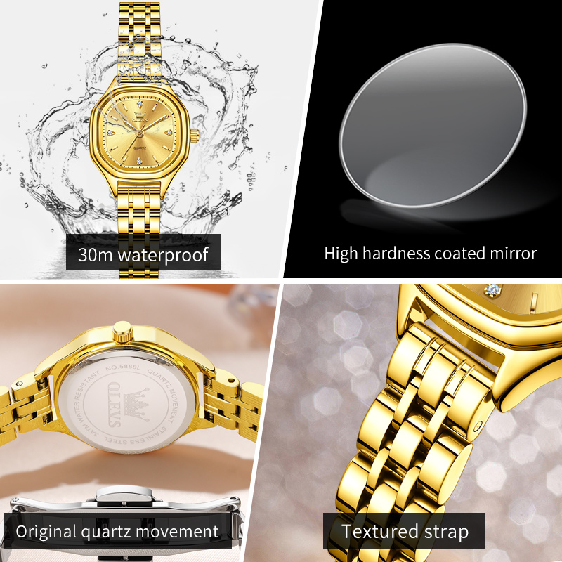 OLEVS 5888 Ladies Watches Gold - Ladies Fashion Watch review and price