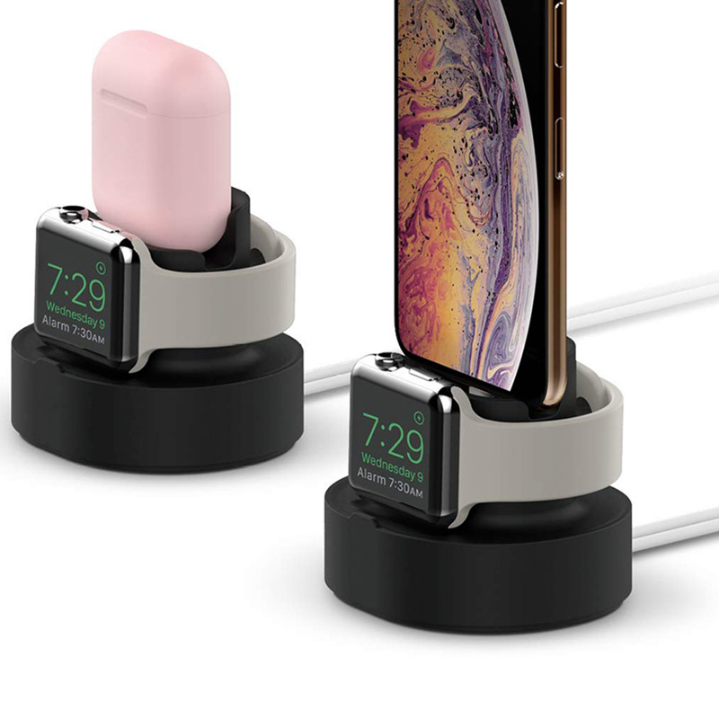 2 in 1 Silicone Charging Stand - Smartwatch Watches Compatible With Iphone review and price