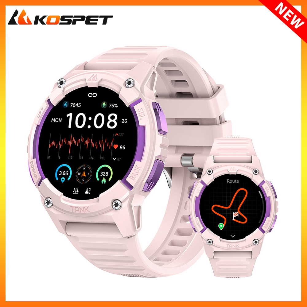 KOSPET TANK S2 GPS Smart Watch - Altimeter Compass Watch review and price