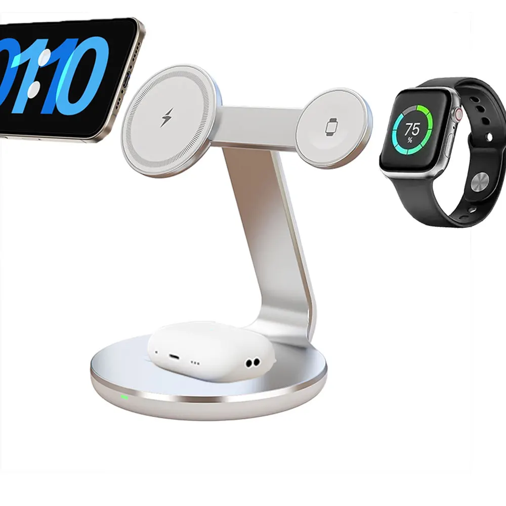 3 in 1 Wireless Charger Stand  - Smartwatch Watches Compatible With Iphone review and price
