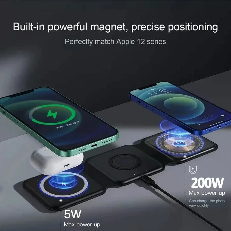 3 In 1 Magnetic Portable Wirel - Smartwatch Watches Compatible With Iphone review and price