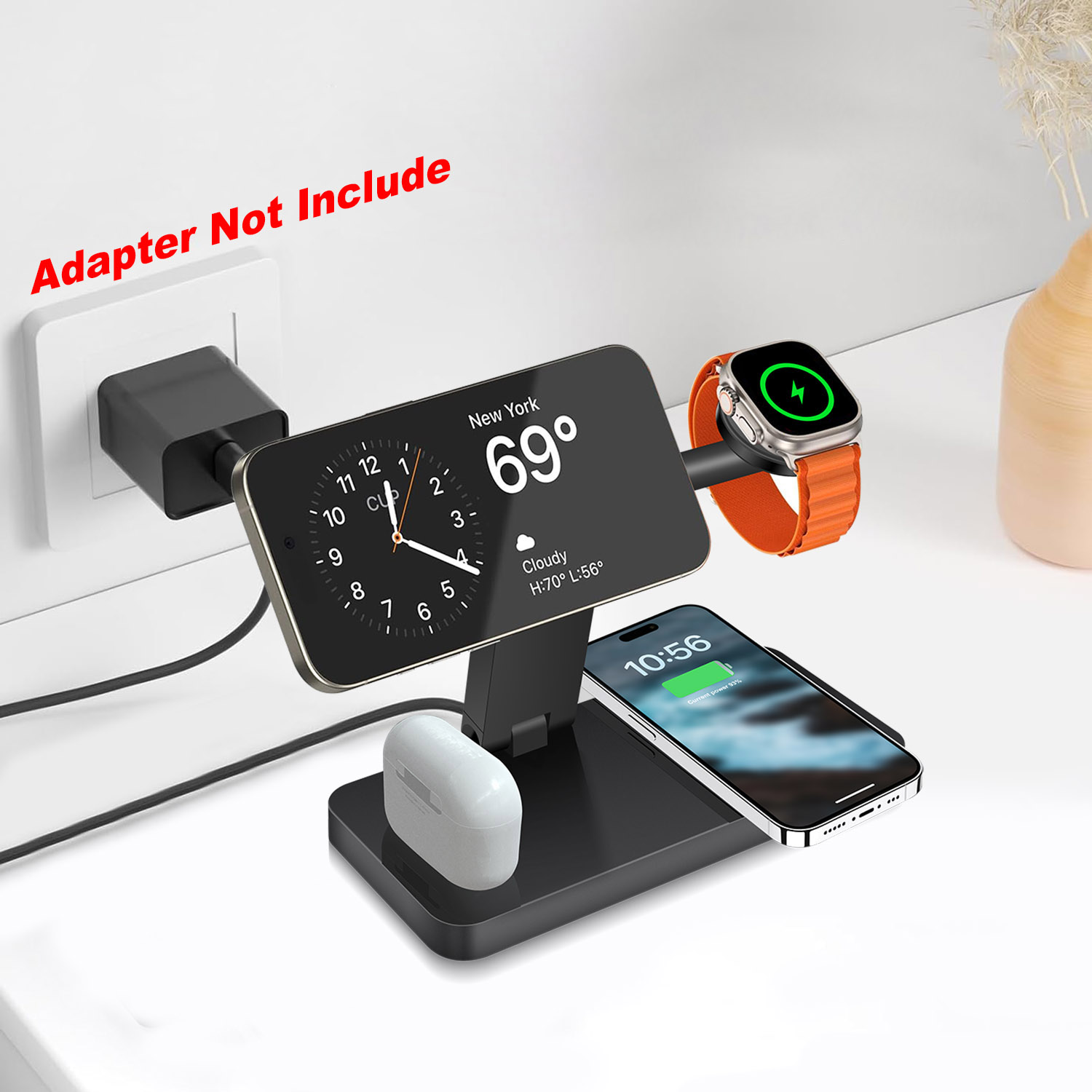 4 in 1 Magnetic Wireless Charg - Smartwatch Watches Compatible With Iphone review and price