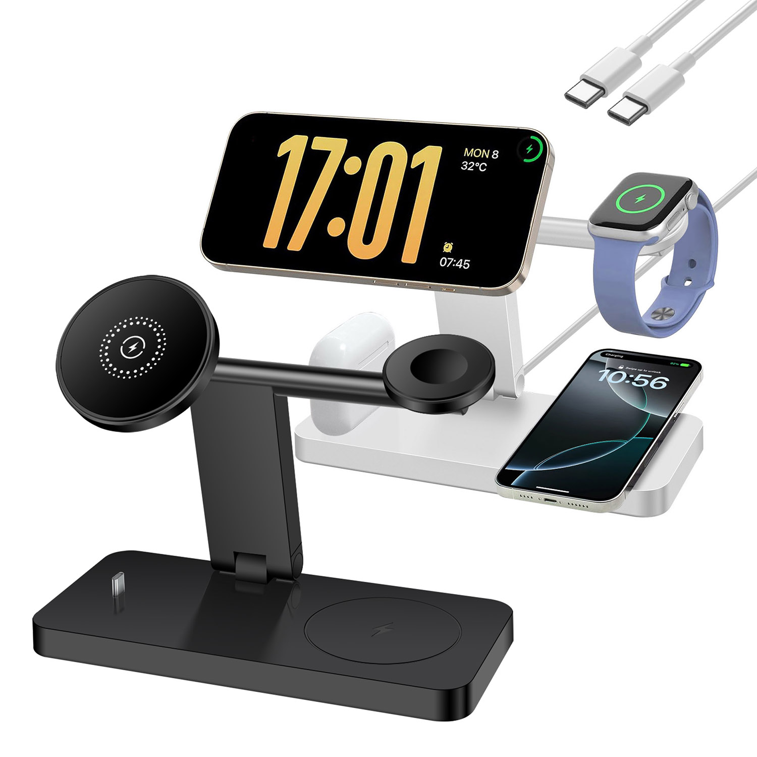 4 in 1 Magnetic Wireless Charg - Smartwatch Watches Compatible With Iphone review and price