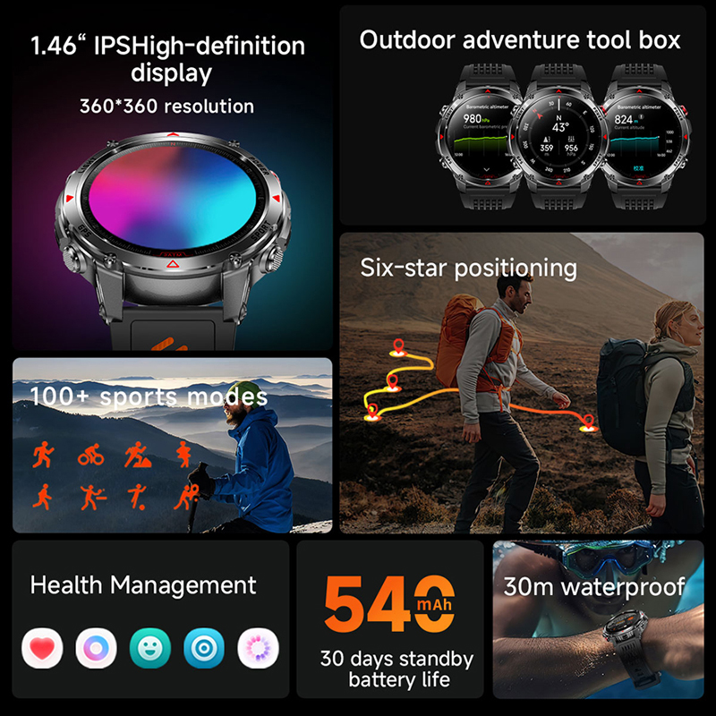 T-Rex 3 Built-in Dual-band GPS - Altimeter Compass Watch review and price