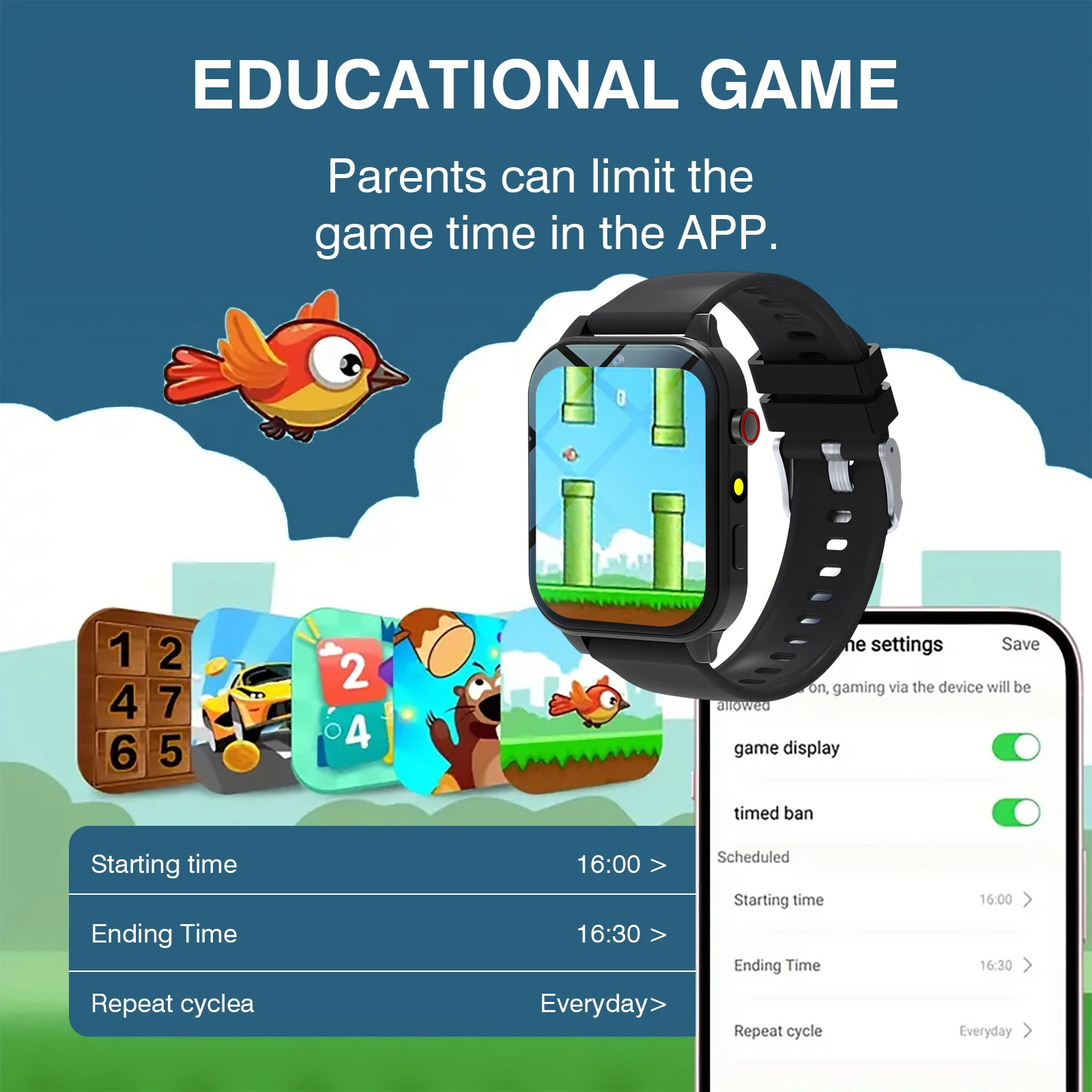 Kids′s Smart Watch 18 Games Ca - Smartwatch Watches Gift For Boys review and price