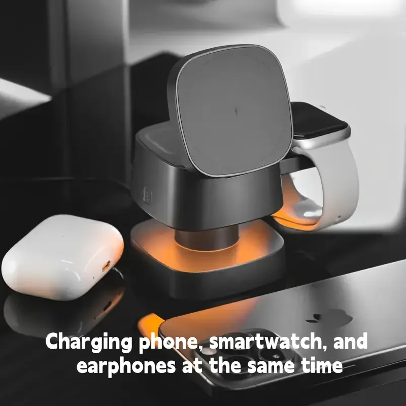 Magnetic 3 in 1 Wireless Charg - Smartwatch Watches Compatible With Iphone review and price