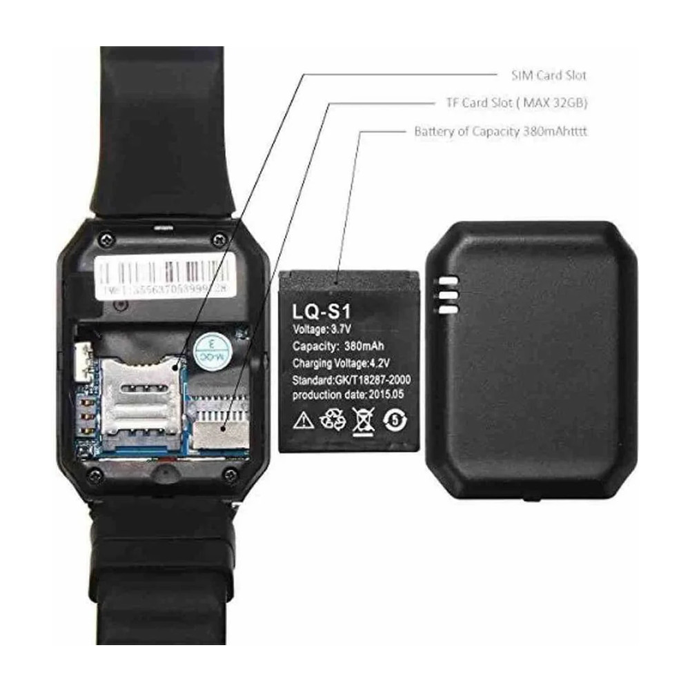 380mAh LQ-S1 LQS1 Battery 3.7V - Watch V8 review and price