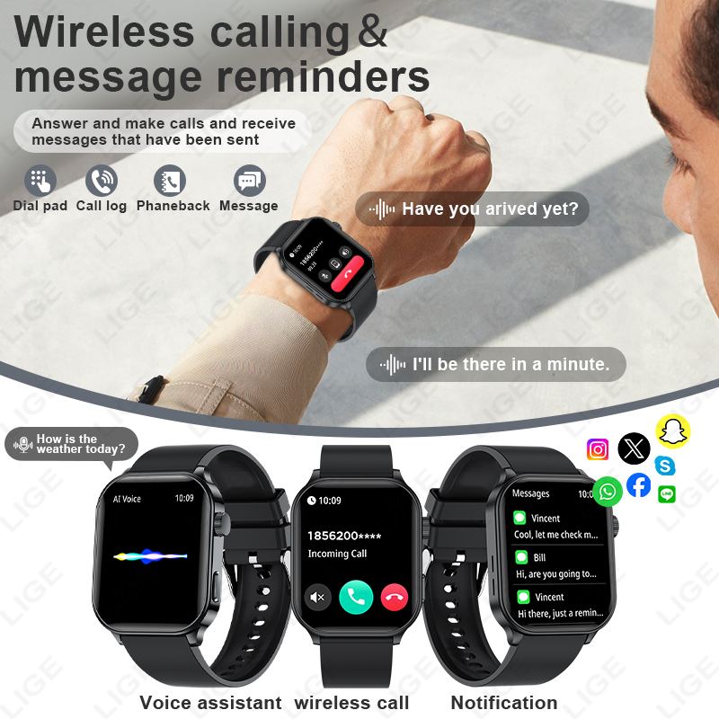 LIGE Original Brand Smart Watc - Smartwatch Watches For Women Branded review and price